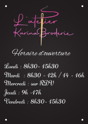 Panneau horaires d ouverture